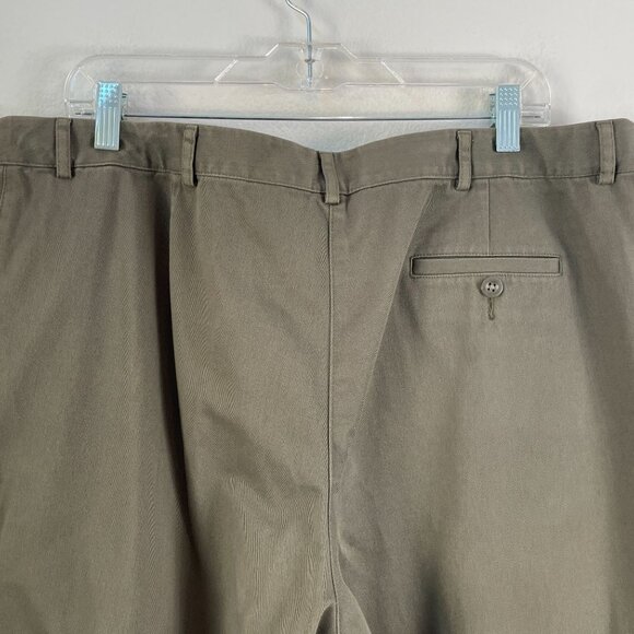 LL Bean Womens Plus 18 Tall Favorite Fit Straight Leg Pants Cotton Green Khaki - Picture 7 of 7